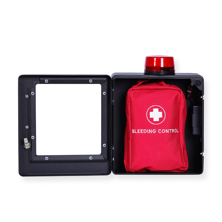 Bleeding Control Kit + Emergency Wall Cabinet - With Bleeding Kit / White-With Bleeding Kit / Black-Without Bleeding Kit / White-Without Bleeding Kit / Black -  17