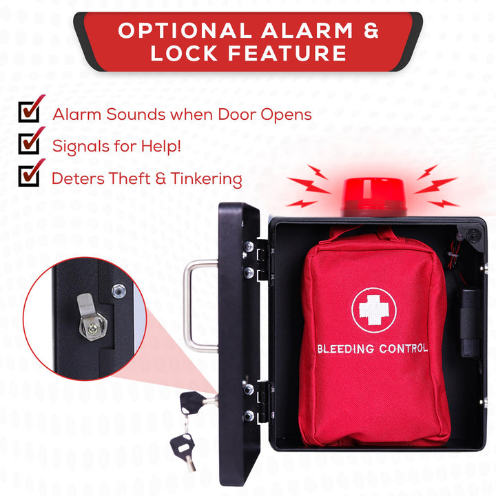Bleeding Control Kit + Emergency Wall Cabinet - With Bleeding Kit / White-With Bleeding Kit / Black-Without Bleeding Kit / White-Without Bleeding Kit / Black -  14