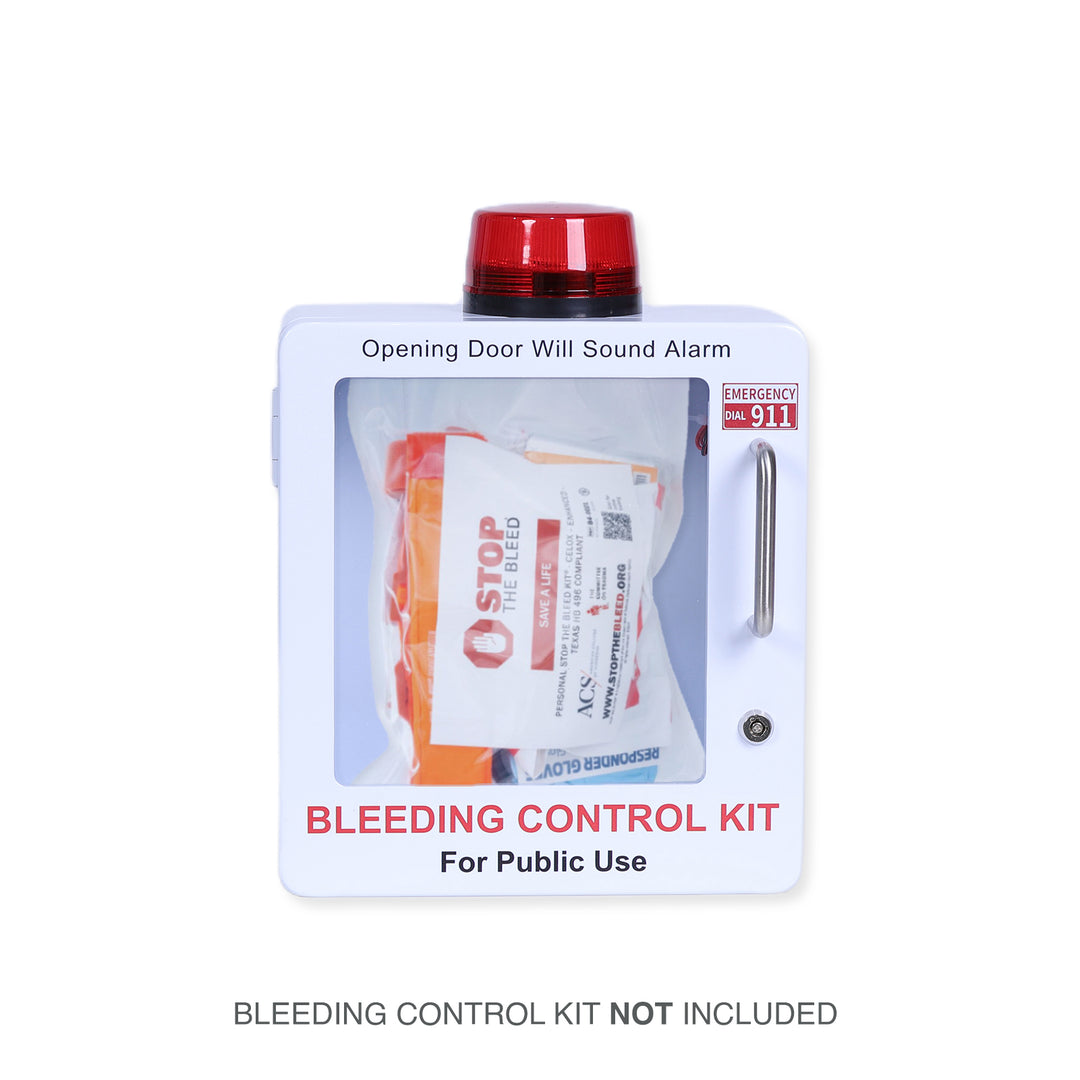 Bleeding Control Kit + Emergency Wall Cabinet - With Bleeding Kit / White-With Bleeding Kit / Black-Without Bleeding Kit / White-Without Bleeding Kit / Black -  30