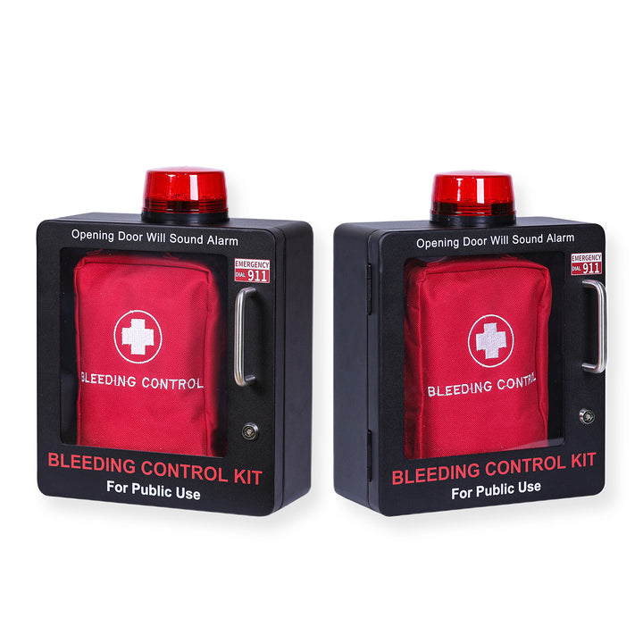 Bleeding Control Kit + Emergency Wall Cabinet - With Bleeding Kit / White-With Bleeding Kit / Black-Without Bleeding Kit / White-Without Bleeding Kit / Black -  19