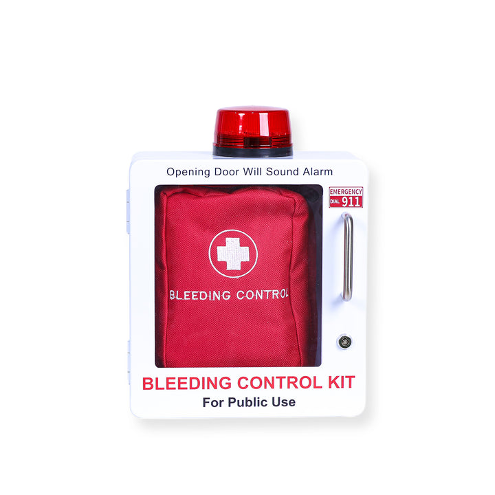 Bleeding Control Kit + Emergency Wall Cabinet - With Bleeding Kit / White-With Bleeding Kit / Black-Without Bleeding Kit / White-Without Bleeding Kit / Black -  7