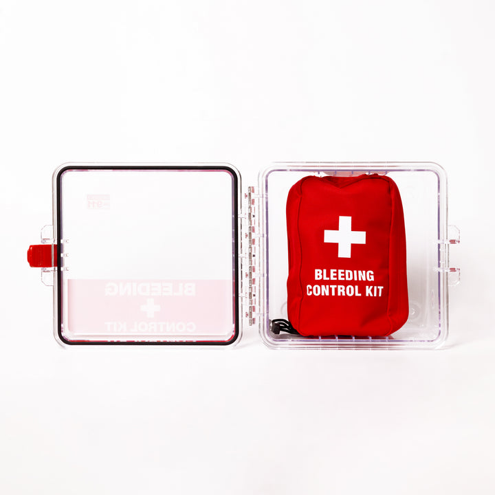 Bleeding Control Kit + Outdoor Emergency Wall Mount Cabinet - With Bleeding Kit-Without Bleeding Kit -  2