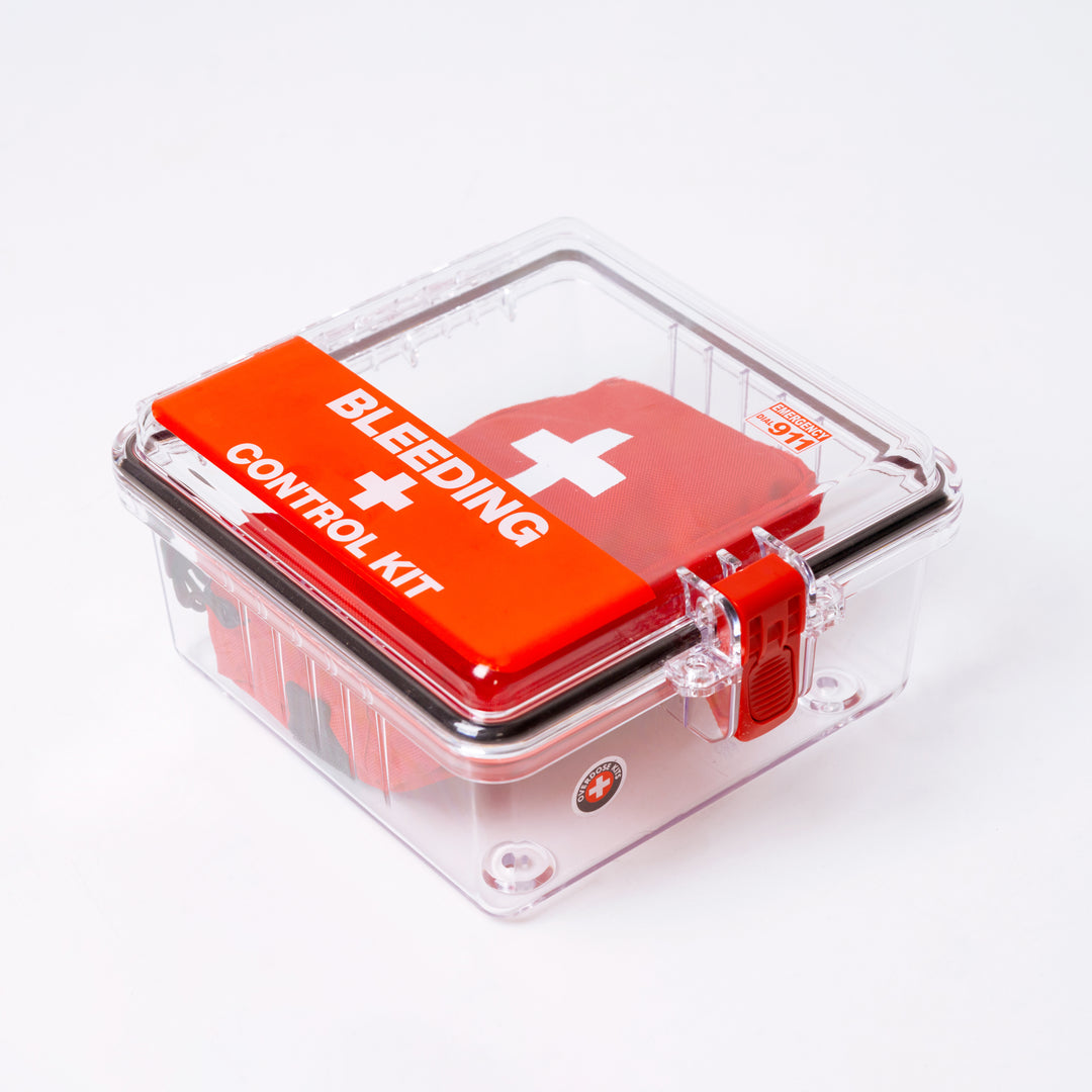 Bleeding Control Kit + Outdoor Emergency Wall Mount Cabinet - With Bleeding Kit-Without Bleeding Kit -  9