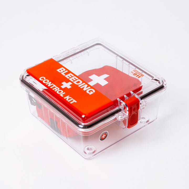 Bleeding Control Kit + Outdoor Emergency Wall Mount Cabinet - With Bleeding Kit-Without Bleeding Kit -  9