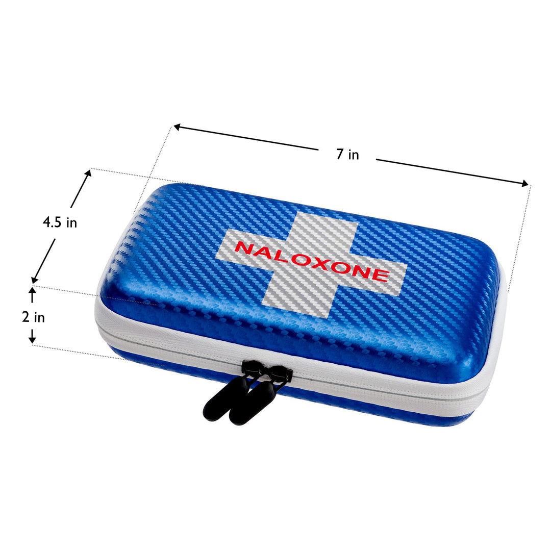 Naloxone Hard Shell Case for Overdose Kits | Holds Two Naloxone Nasal Sprays