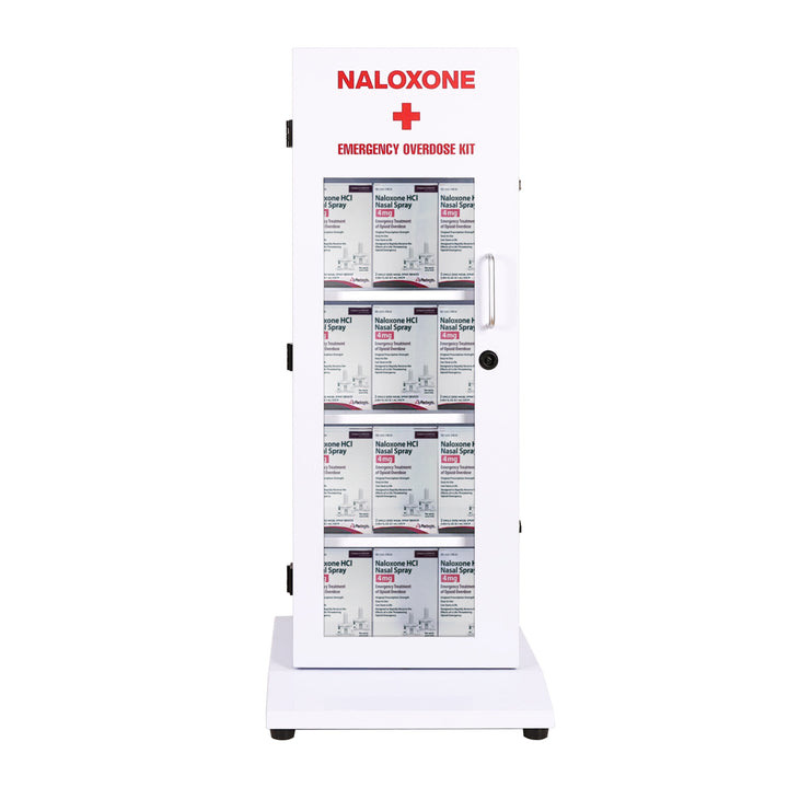 Naloxone Distribution Locker Box | 100% Waterproof for Outdoor Use | Alternative to a Naloxone Vending Machine ( Holds 80 Naloxone Boxes)