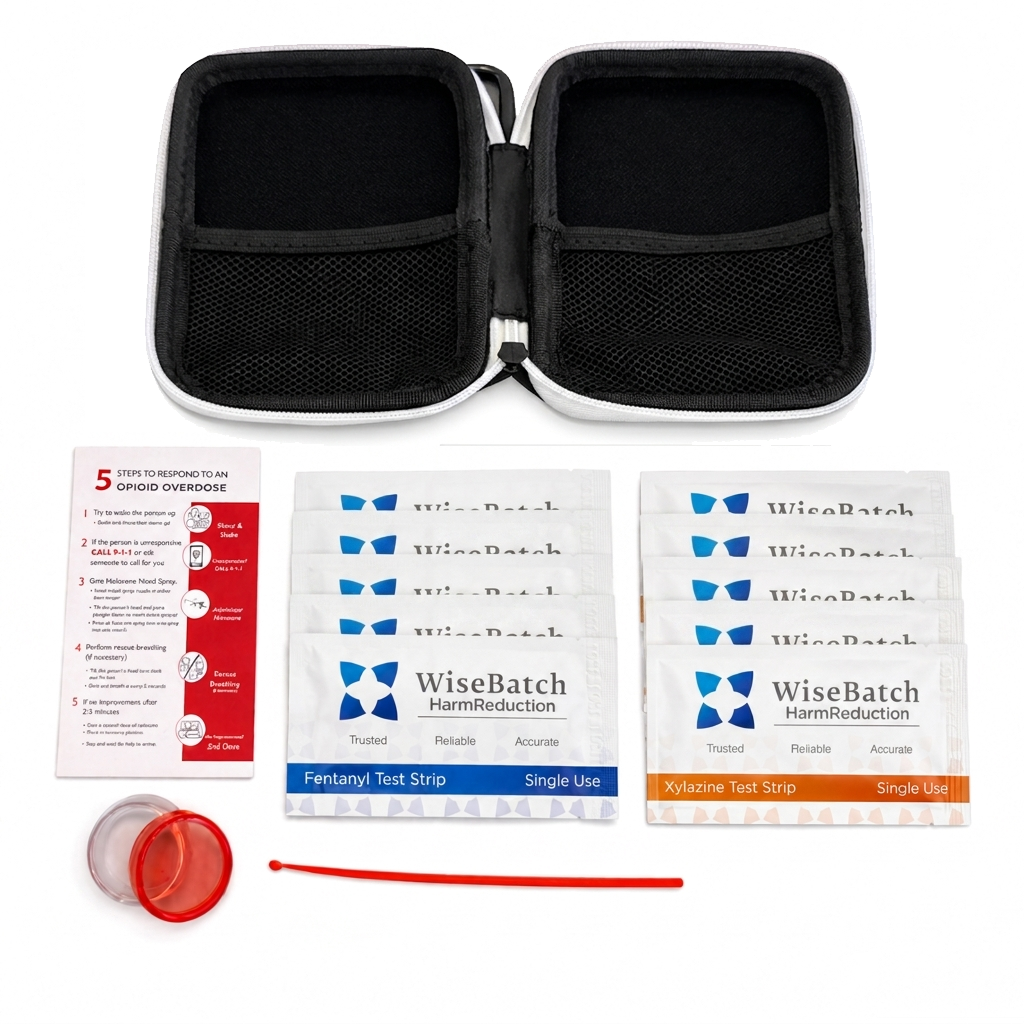 FYL & XYL Test Strip Kit - Includes 5 WiseBatch FYL & 5 WiseBatch XYL Test Strips + Hardshell Carry Case + Mixing Container + 10mg Spoon and Instructions