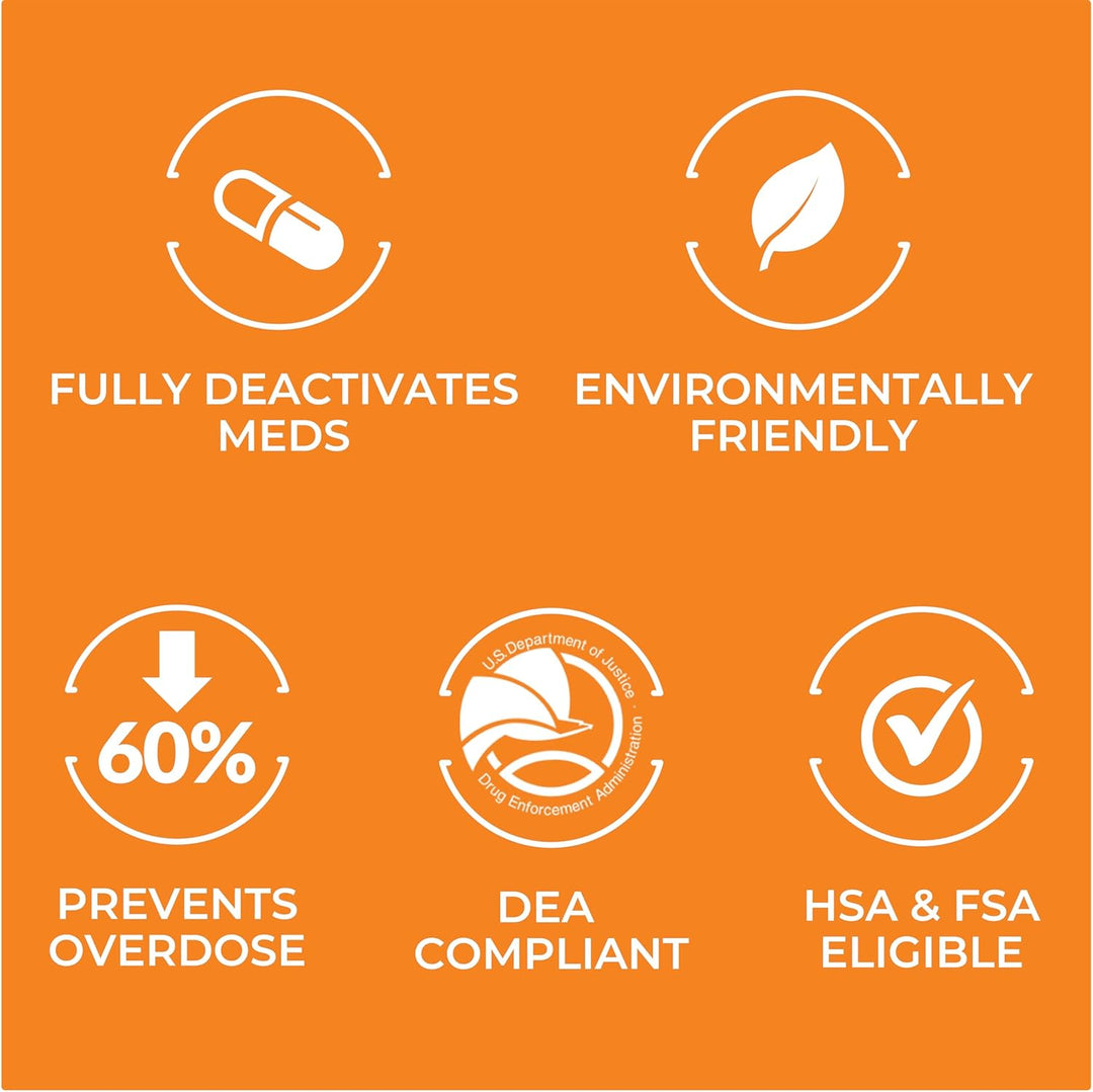 Drug Deactivation Disposal System - Deterra Safe Medication, Pill, and Liquid Destroyer - 3 Pack-25 Pack -  7