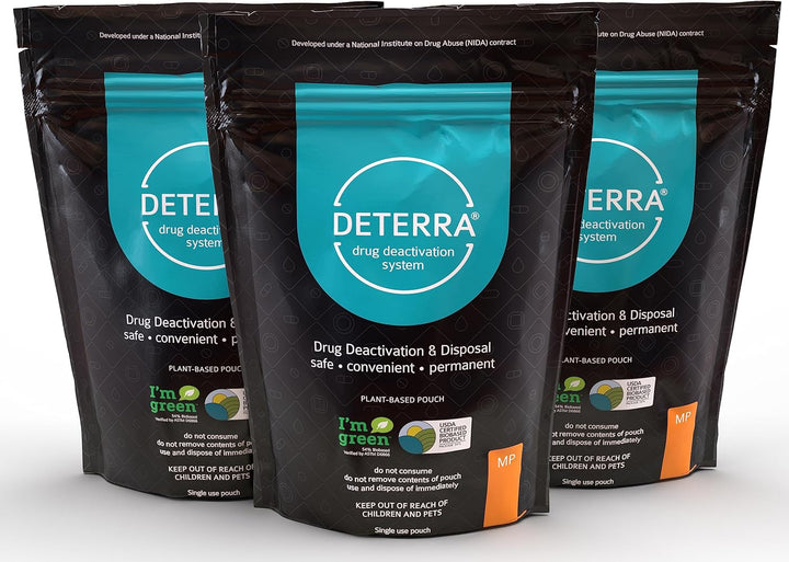 Drug Deactivation Disposal System - Deterra Safe Medication, Pill, and Liquid Destroyer - 3 Pack-25 Pack -  1
