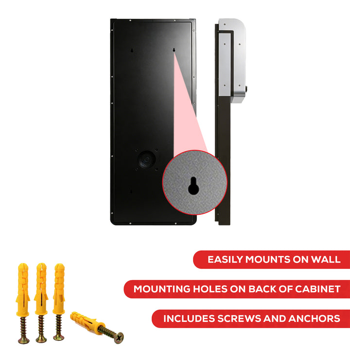 Safe Station AED Cabinet with 27" Display – Wall Mount Public Access Defibrillator Storage