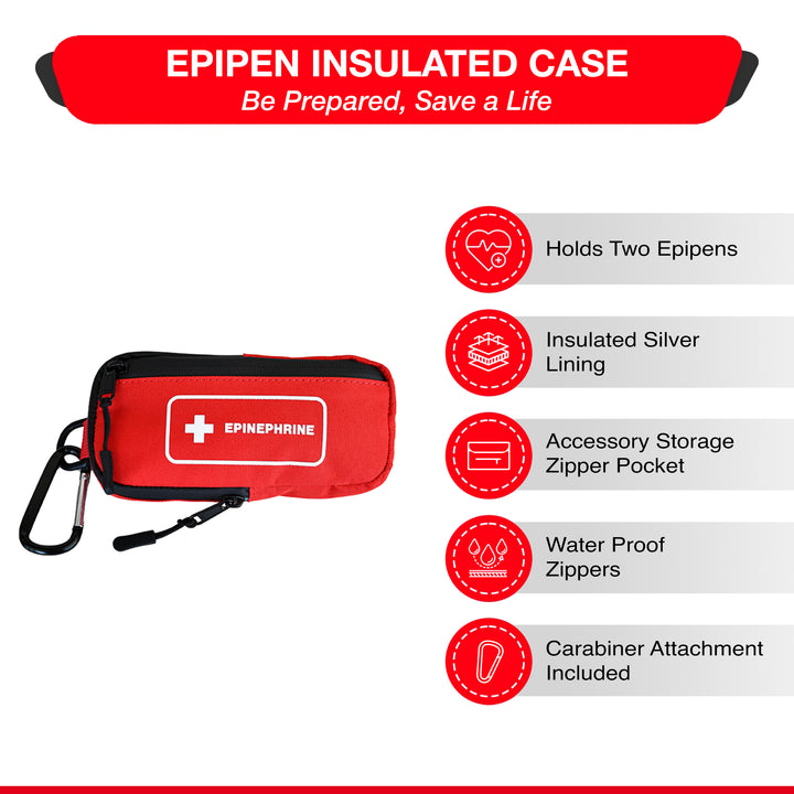 EpiPen Insulated Carry Case - Black-Red -  13