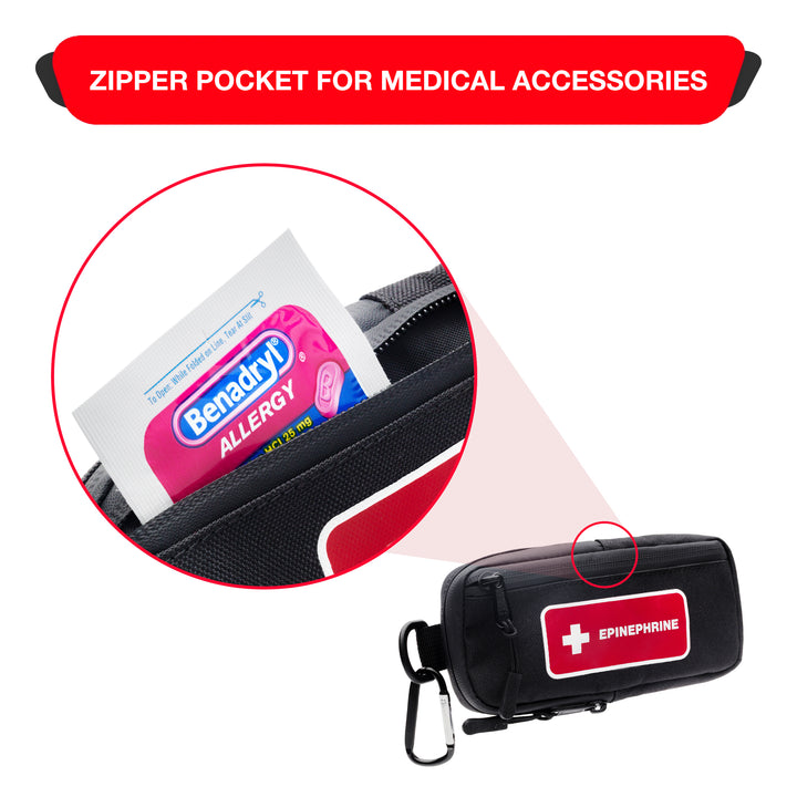 EpiPen Insulated Carry Case - Black-Red -  5