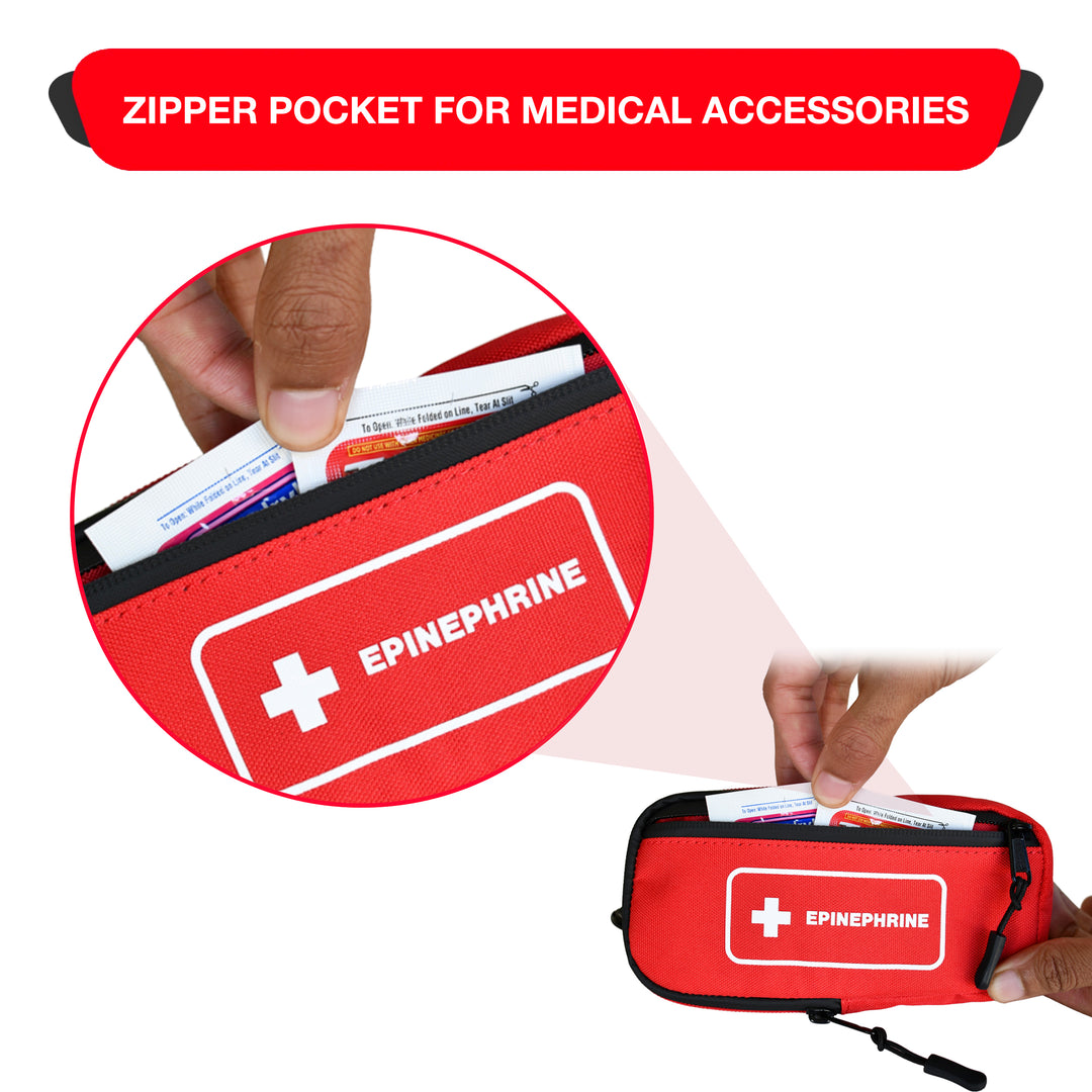 EpiPen Insulated Carry Case - Black-Red -  15