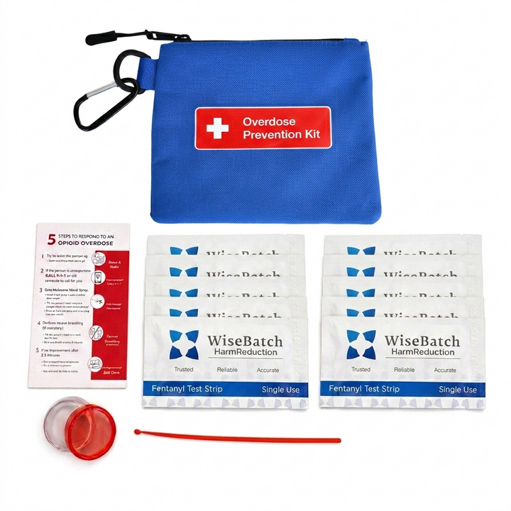 FYL Test Strip Canvas Bag Kit - Includes 5 WiseBatch FYL Test Strips + Canvas Bag + Mixing Container + 10mg Spoon and Instructions