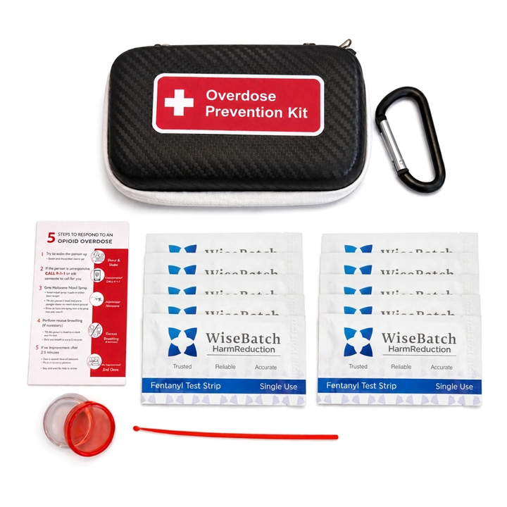 FYL Test Strip Kit - Includes 5 WiseBatch FYL Test Strips + Hardshell Carry Case + Mixing Container + 10mg Spoon and Instructions