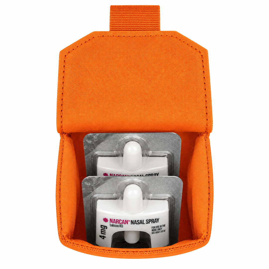 Naloxone Duty Belt Pouch Case - One-Hand Quick Access - MOLLE Compatible