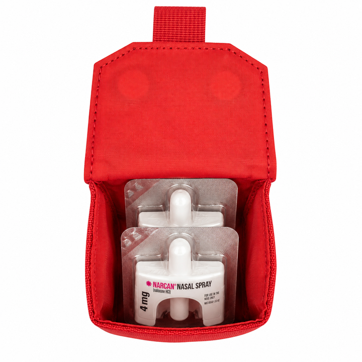 Naloxone Duty Belt Pouch Case - One-Hand Quick Access - MOLLE Compatible