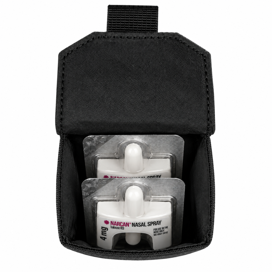 Naloxone Duty Belt Pouch Case - One-Hand Quick Access - MOLLE Compatible