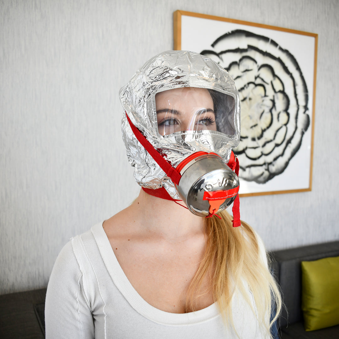 Fire Emergency Escape Mask & Hood - Silver / Single Pack-Silver / 4 Pack -  8