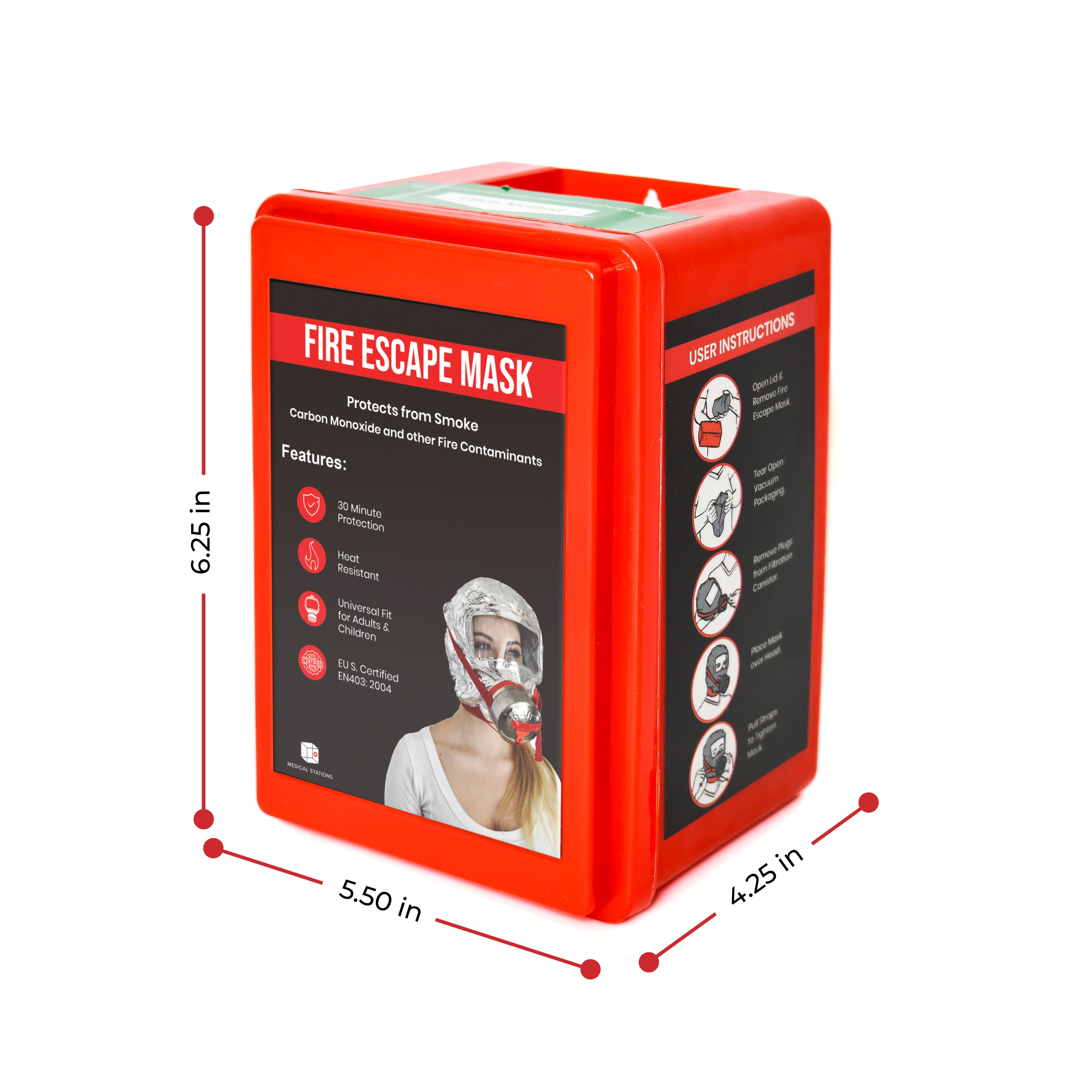 ▷ Fire Escape Mask & Hood | Smoke & CO Respirator – 30 Min Use