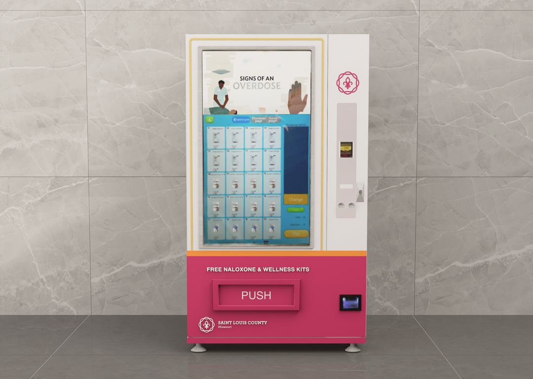 Naloxone Vending Machine with Video Screen