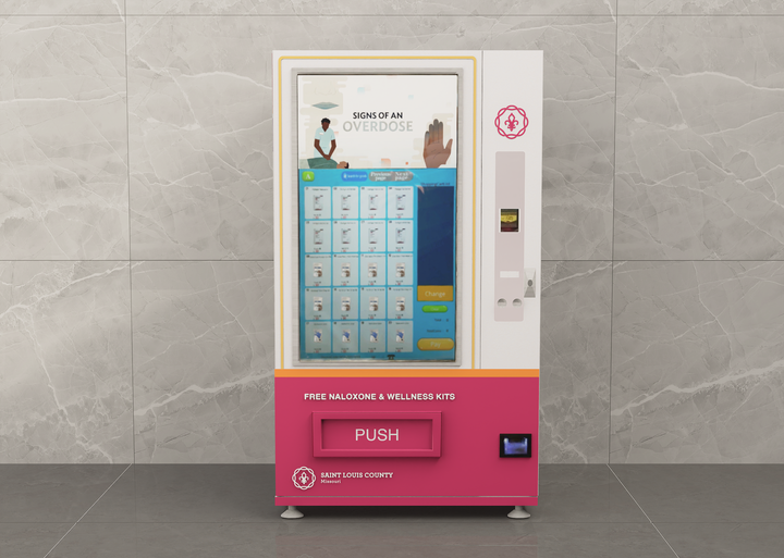 Naloxone Vending Machine with Video Screen