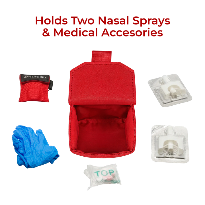 Naloxone Duty Belt Pouch Case - One-Hand Quick Access - MOLLE Compatible