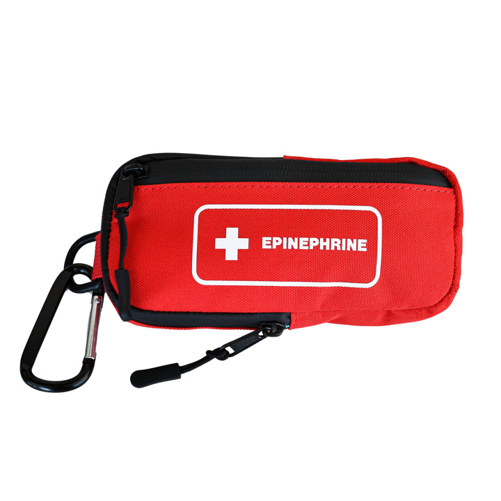 EpiPen Insulated Carry Case | Slim & Compact Design Holds 2 EpiPens & Medical Accessories | Made of Heavy Duty Canvas | Carabiner & Medical Id Card Included