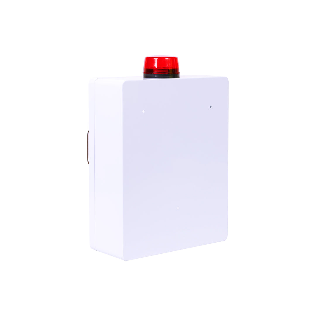Large Naloxone Emergency Kit Cabinet - First Aid & Naloxone Compartments - White / Alarm & Lock -  13