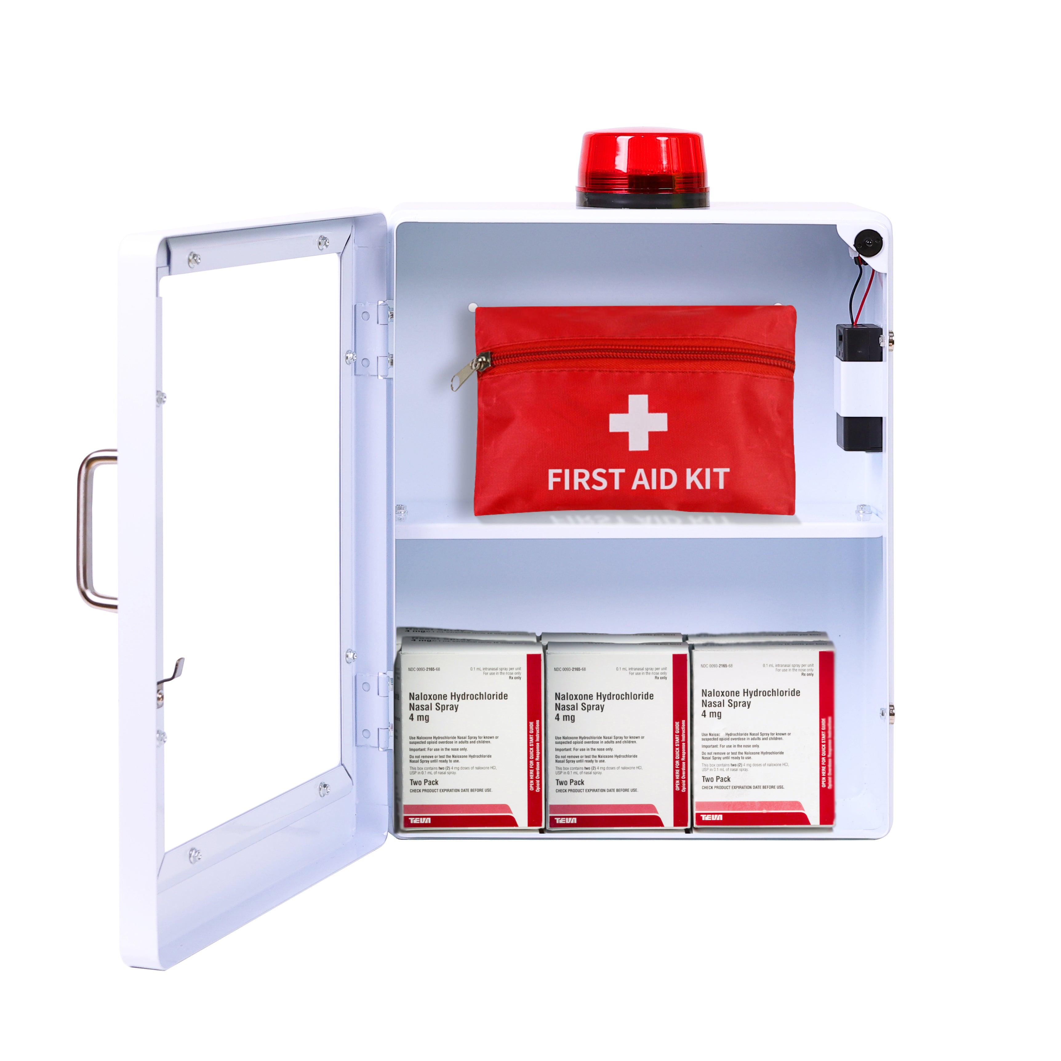 ▷ Large Naloxone Emergency Kit Cabinet – Wall Mount with Optional