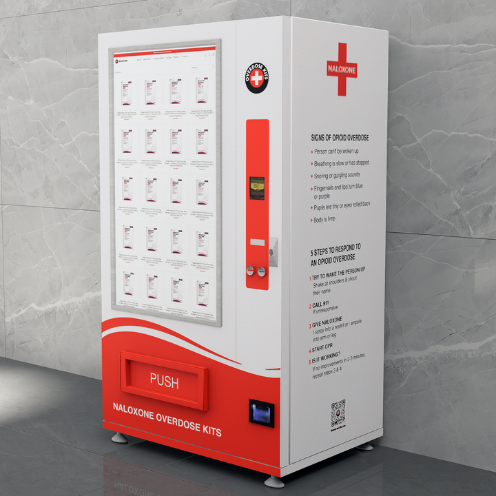Naloxone Vending Machine with Video Screen