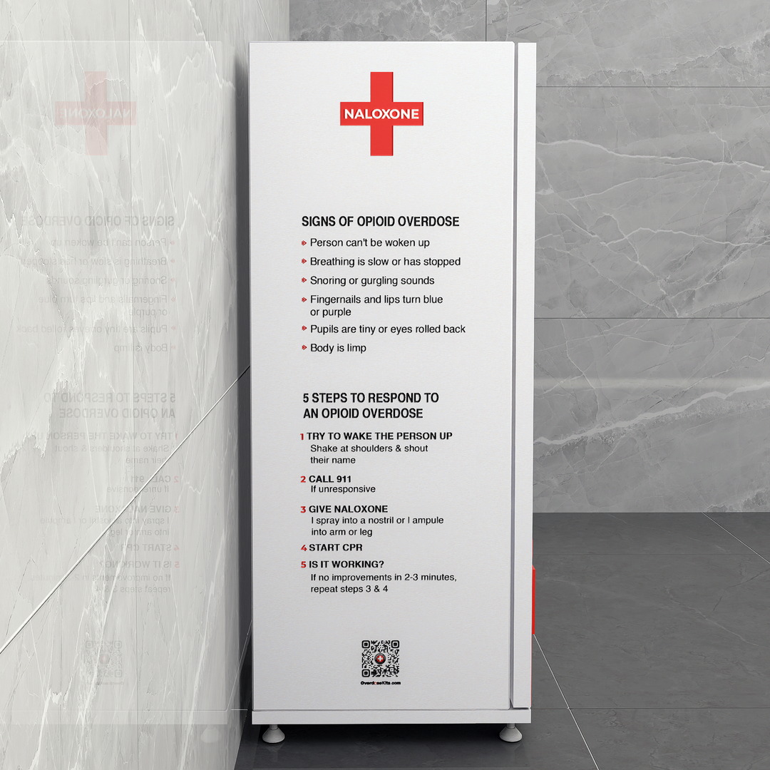 Naloxone Vending Machine with Video Screen