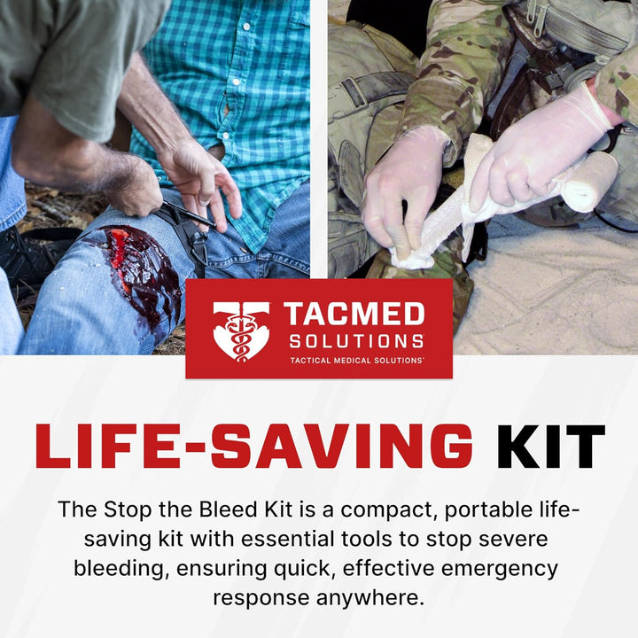 STOP THE BLEED Trauma Bleeding Control Kit + Emergency Wall Mount Cabinet
