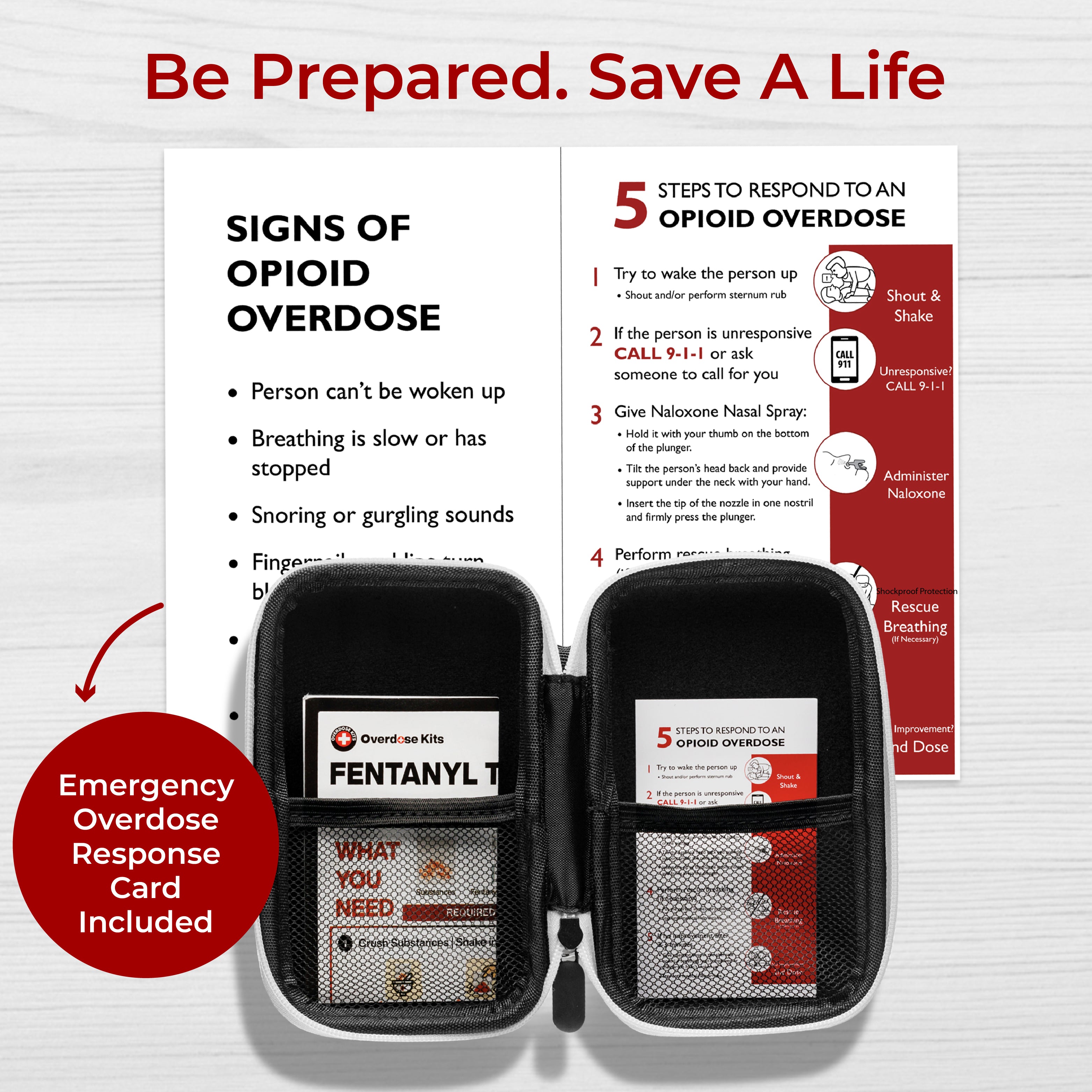 ▷ Overdose Prevention Kit Case – Compact & Durable Travel Pouch