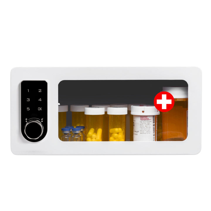 Medicine Lock Box Cabinet with Electronic Touch Keypad Lock - Default Title -  2