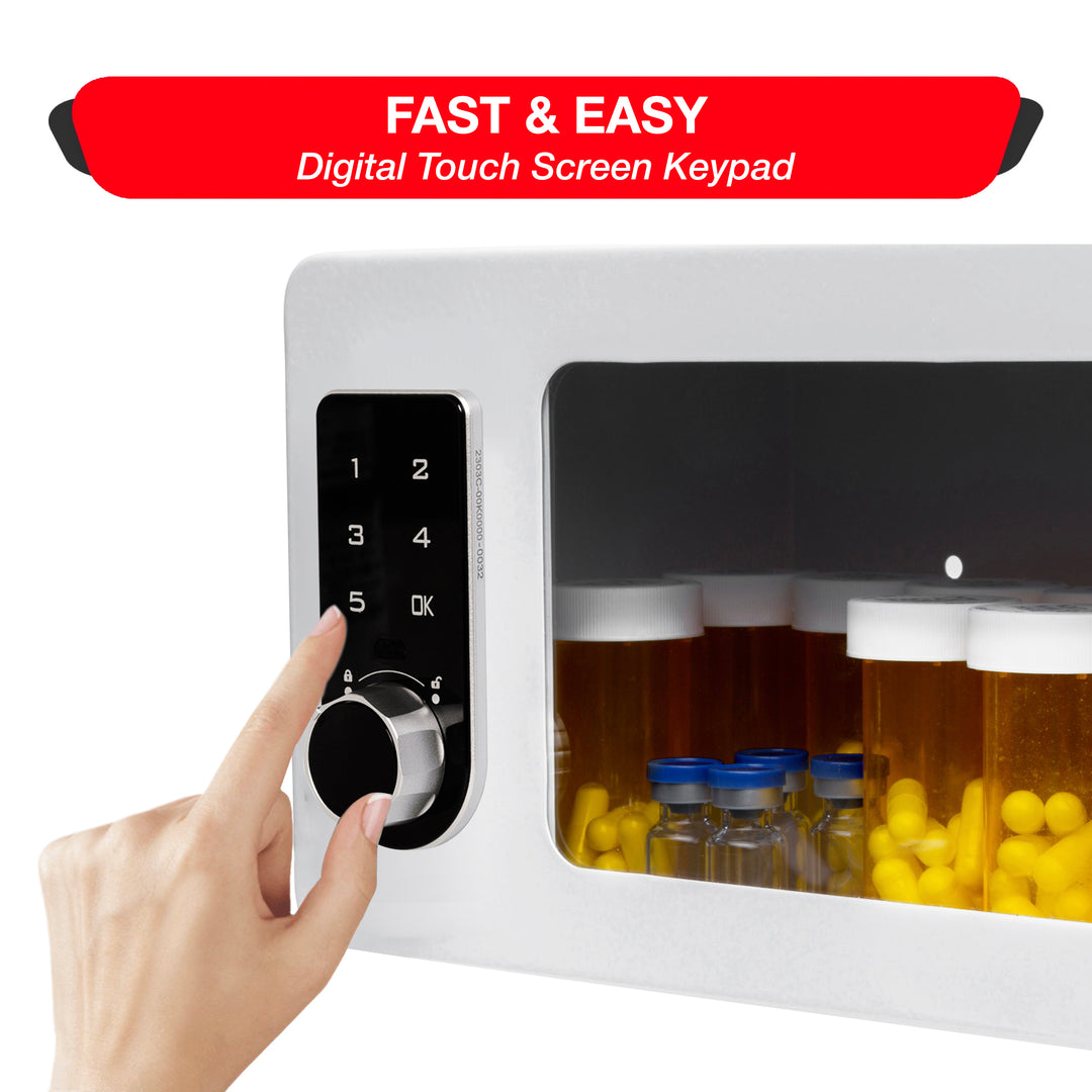 Medicine Lock Box Cabinet with Electronic Touch Keypad Lock - Default Title -  5