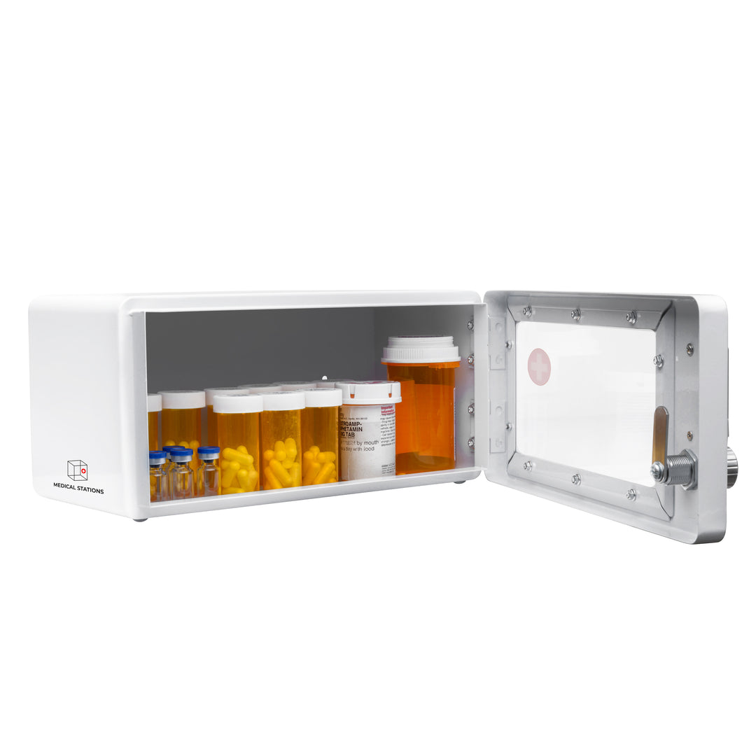 Medicine Lock Box Cabinet with Electronic Touch Keypad Lock - Default Title -  10