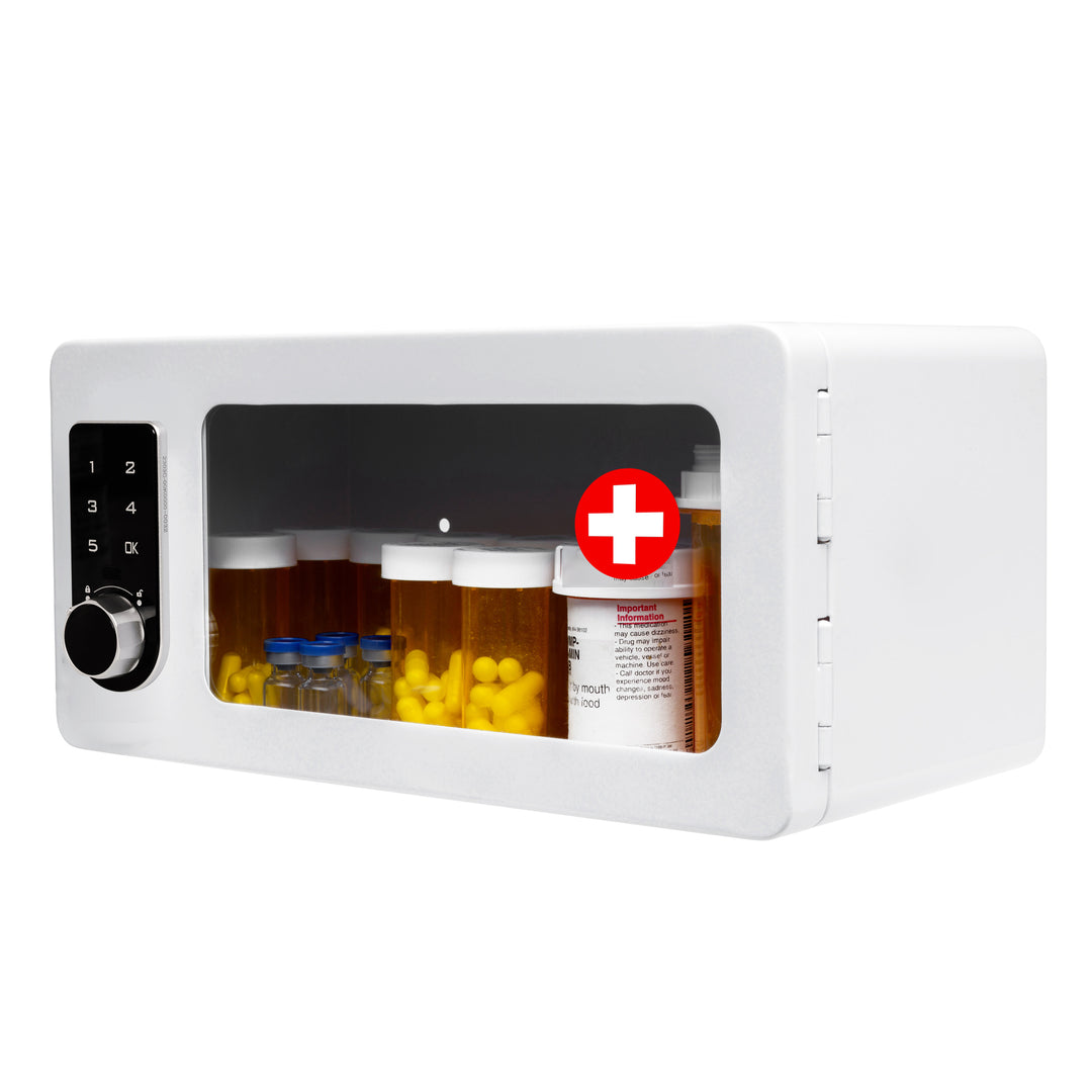 Medicine Lock Box Cabinet with Electronic Touch Keypad Lock - Default Title -  9