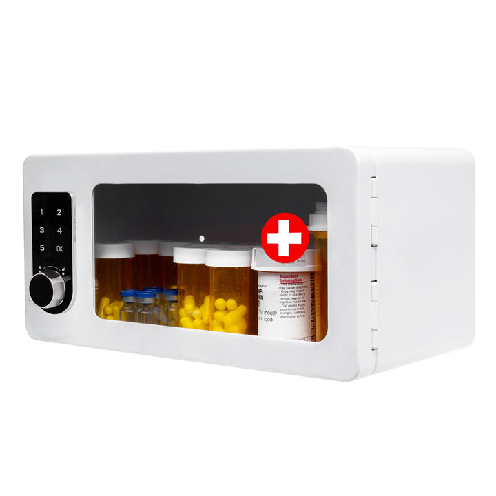 Medicine Lock Box Cabinet with Electronic Touch Keypad Lock - Default Title -  9