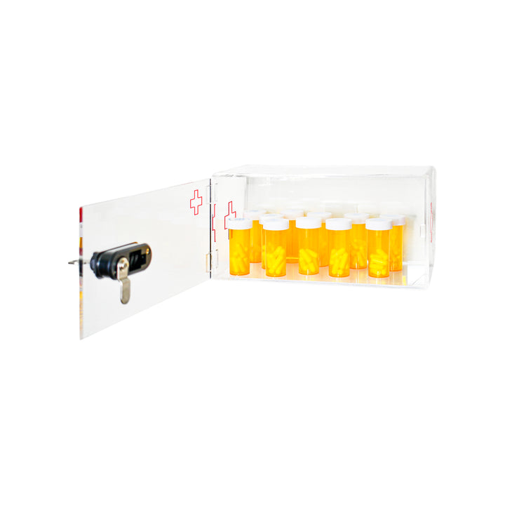 Medicine Lock Box Wall Mount Cabinet with Combination Keypad Lock - Default Title -  7