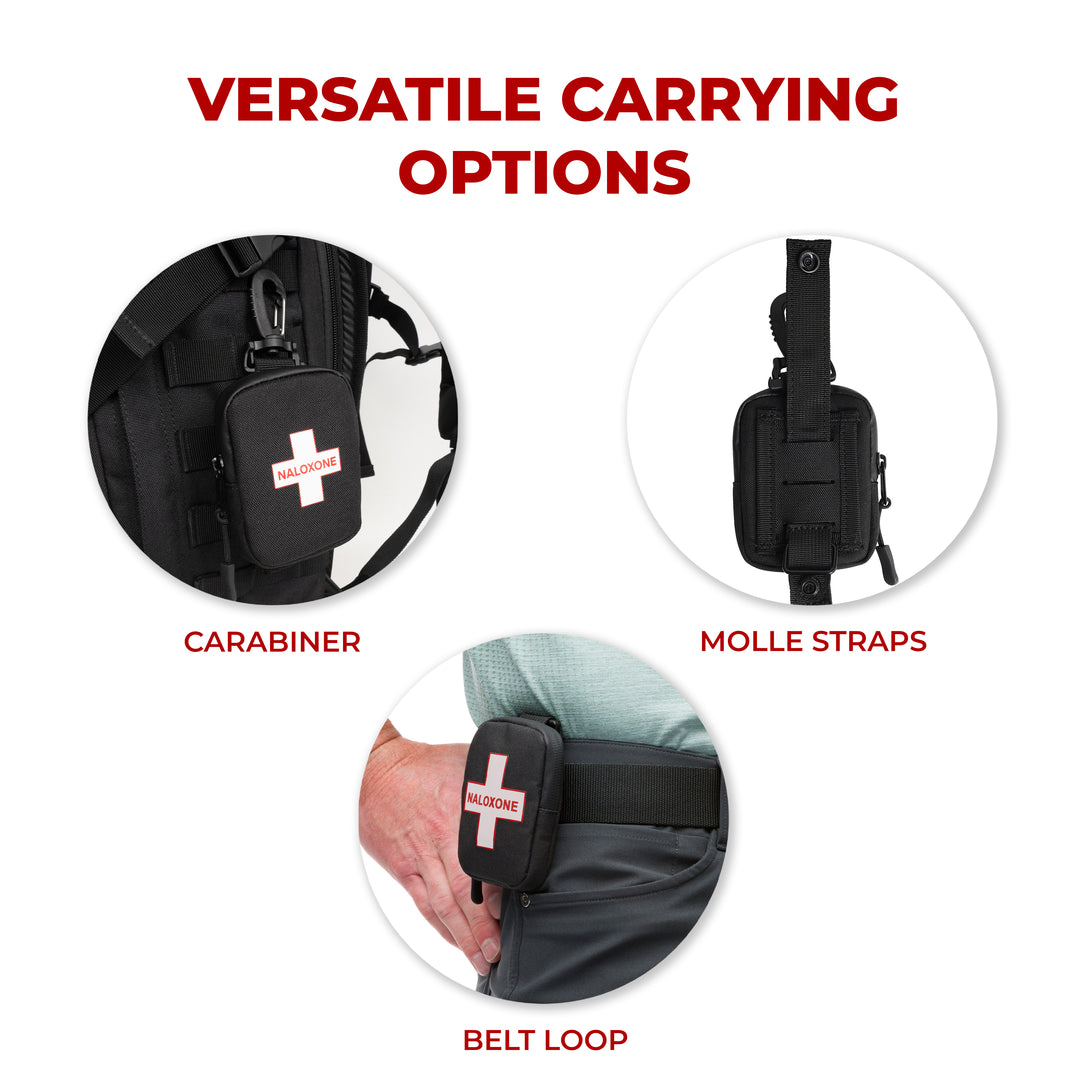 Mini Naloxone Duty Belt Pouch – Securely Holds One Nasal Spray Dose for Rapid Overdose Response - Cross / Black / Single-Cross / Black / 10 Units-Cross / Black / 100 Units-Cross / Red / Single-Cross / Red / 10 Units -  7