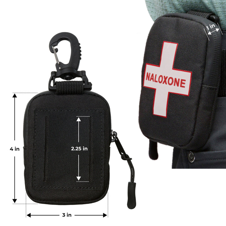 Mini Naloxone Duty Belt Pouch – Securely Holds One Nasal Spray Dose for Rapid Overdose Response - Cross / Black / Single-Cross / Black / 10 Units-Cross / Black / 100 Units-Cross / Red / Single-Cross / Red / 10 Units -  6