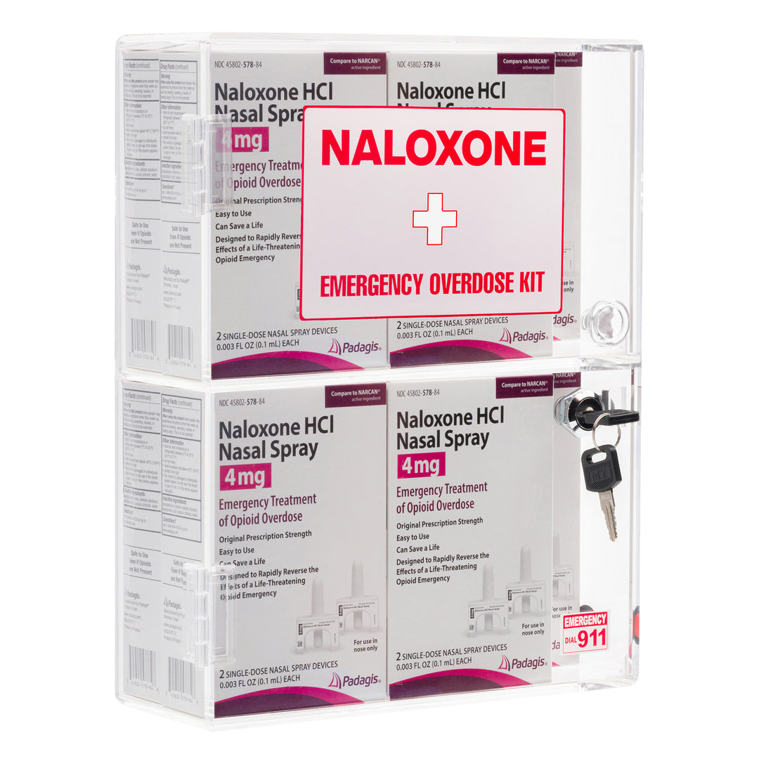 Naloxone & Bleeding Control Kit Cabinet  (Clear Acrylic) - Default Title -  3
