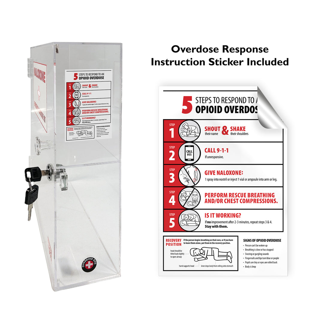 Naloxone & Bleeding Control Kit Cabinet  (Clear Acrylic) - Default Title -  8