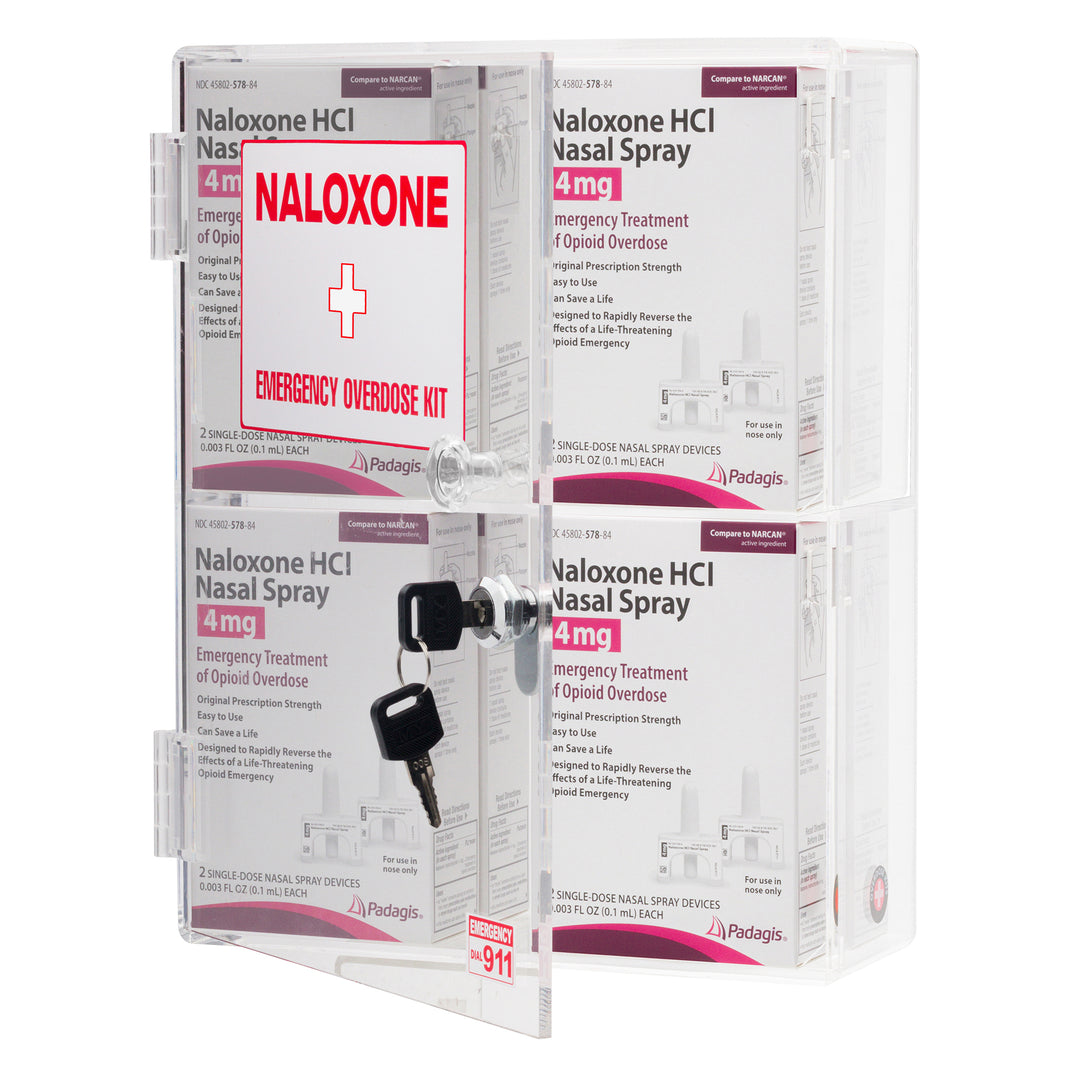 Naloxone & Bleeding Control Kit Cabinet  (Clear Acrylic) - Default Title -  4