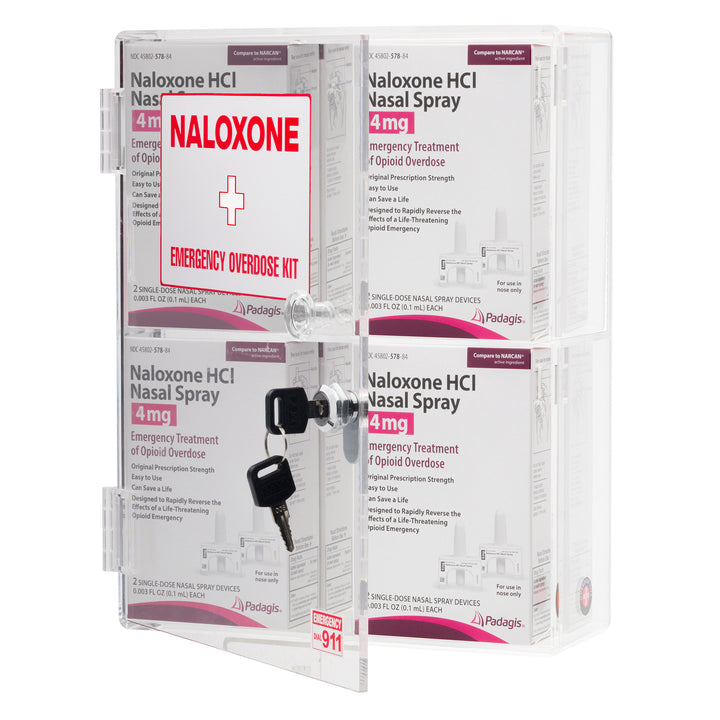 Naloxone & Bleeding Control Kit Cabinet  (Clear Acrylic) - Default Title -  4