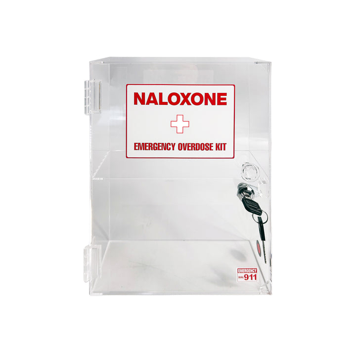 Naloxone & Bleeding Control Kit Cabinet  (Clear Acrylic) - Default Title -  2