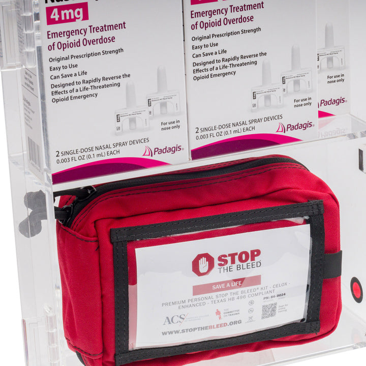 Naloxone & Bleeding Control Kit Cabinet  (Clear Acrylic) - Default Title -  6