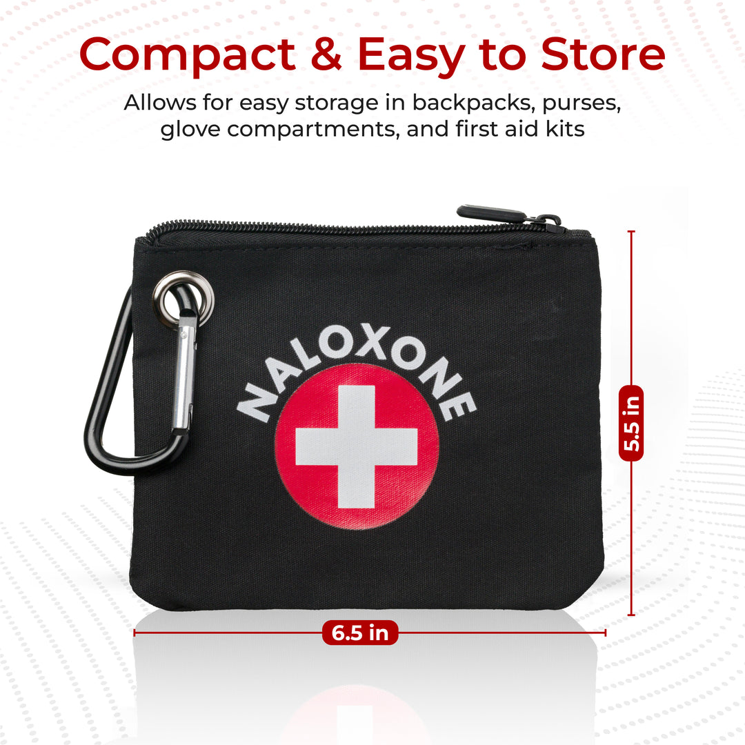 Naloxone Canvas Bag – Compact Overdose Kit Pouch - Cross / Black / Single -  84737208