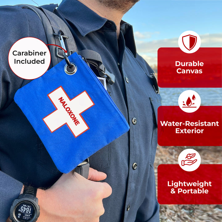Naloxone Canvas Bag – Compact Overdose Kit Pouch - Cross / Black / Single -  91206681